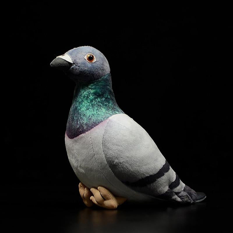Brinquedo de pelúcia macio de pelúcia de pássaro pombo realista