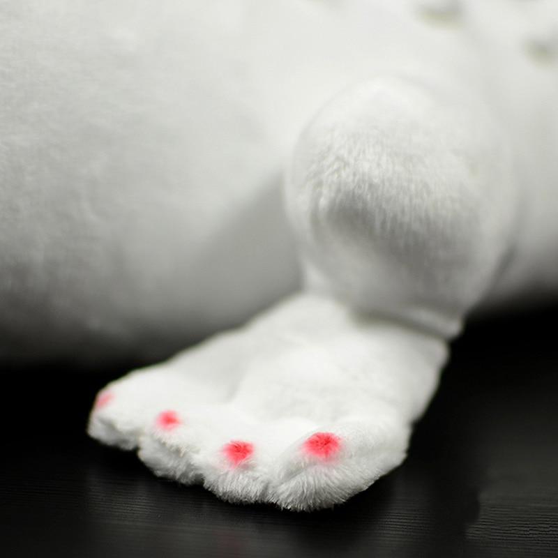 Brinquedo de pelúcia macio de pelúcia jacaré albino branco