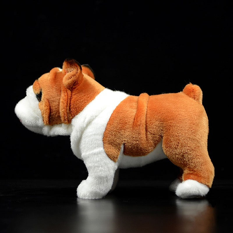 Jucărie de pluș moale de cățeluș Bulldog Britanic