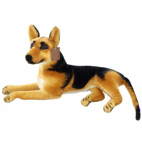 Brinquedo de pelúcia macio de pelúcia para cão pastor alemão