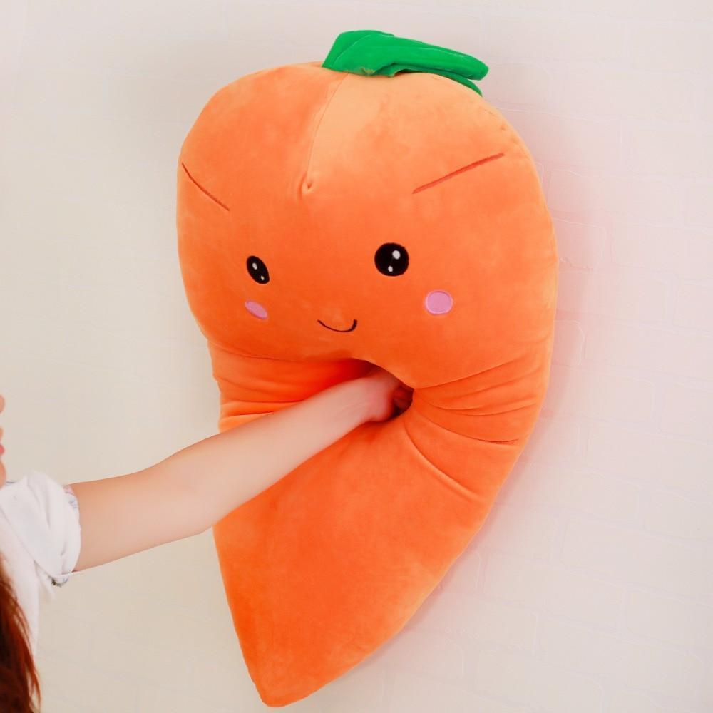 Jucărie cu pernă de pluș moale din legume morcov