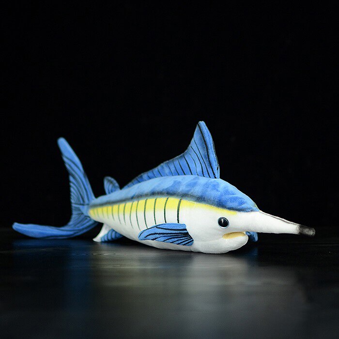Jucărie de pluș moale de pește Blue Marlin