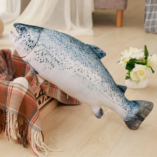 Hračka s měkkým vycpaným polštářem z lososové ryby