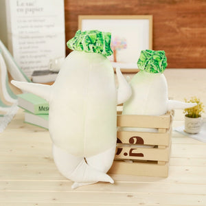 Giant White Radish Vegetable Plush Pillow Cushion Toy