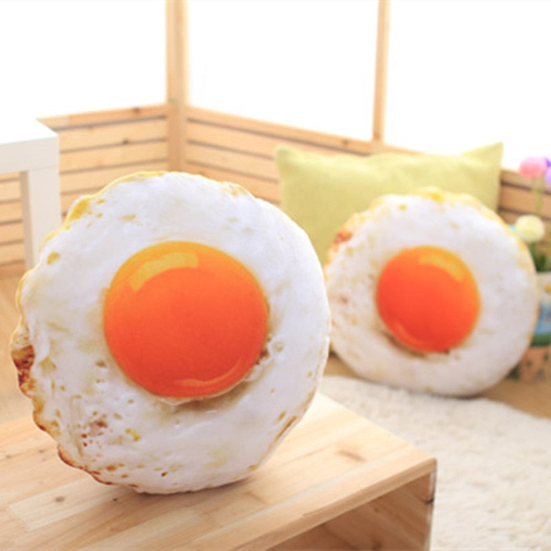 Almofada macia de ovo frito gigante brinquedo decoração almofada