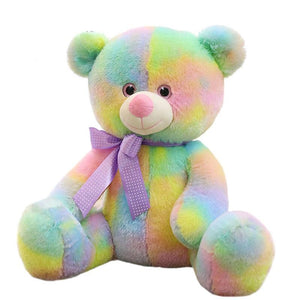 Rainbow Teddy Bear Soft Stuffed Plush Toy