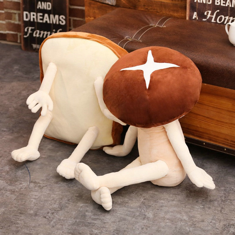 Chlebová houba s končetinami měkká plyšová hračka