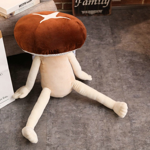 四肢面包蘑菇毛绒毛绒玩具