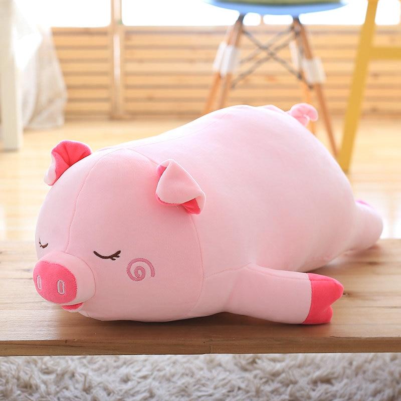 Schlafendes Schwein weich gefülltes Plüsch-Kissen-Spielzeug