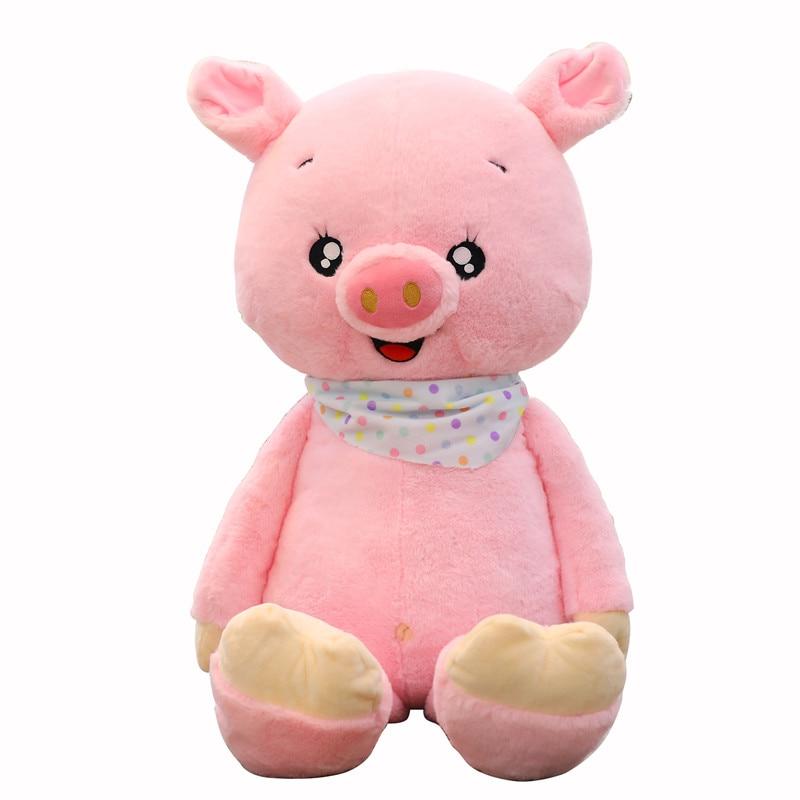 Brinquedo de pelúcia macio de pelúcia de porco rosa