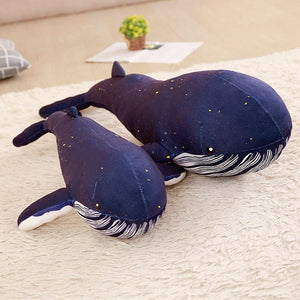 Blauwal in voller Größe, weich gefülltes Plüsch-Kissenspielzeug