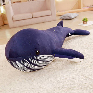 Full Size Blue Whale Soft Stuffed Plush Pillow Toy