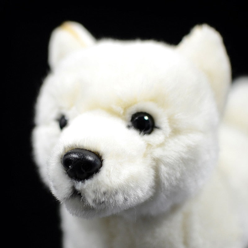 Jucărie umplută pentru cățeluș alb japonez Shiba Inu