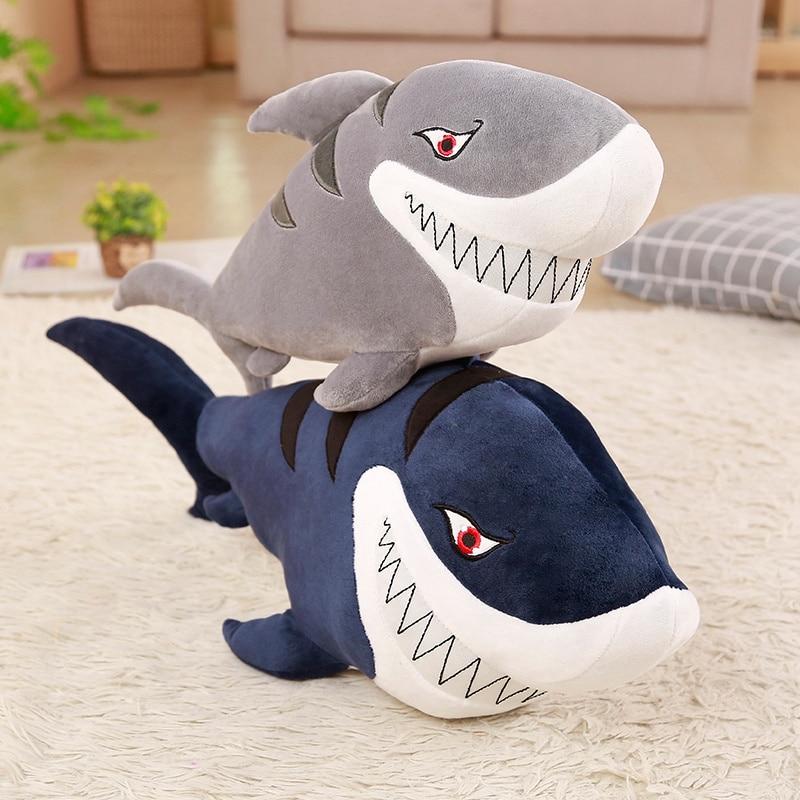 Smiley-Hai, weich gefülltes Plüsch-Kissenspielzeug