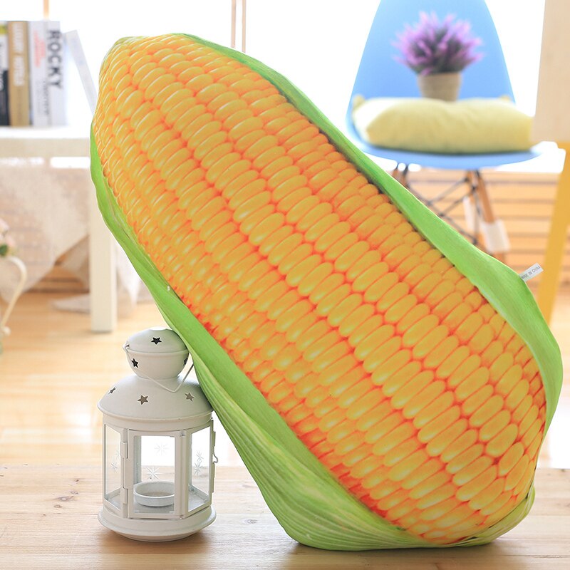 玉米蔬菜软填充毛绒枕头玩具