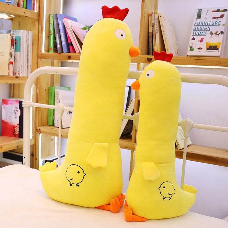 全尺寸鸡肉软填充毛绒枕头玩具