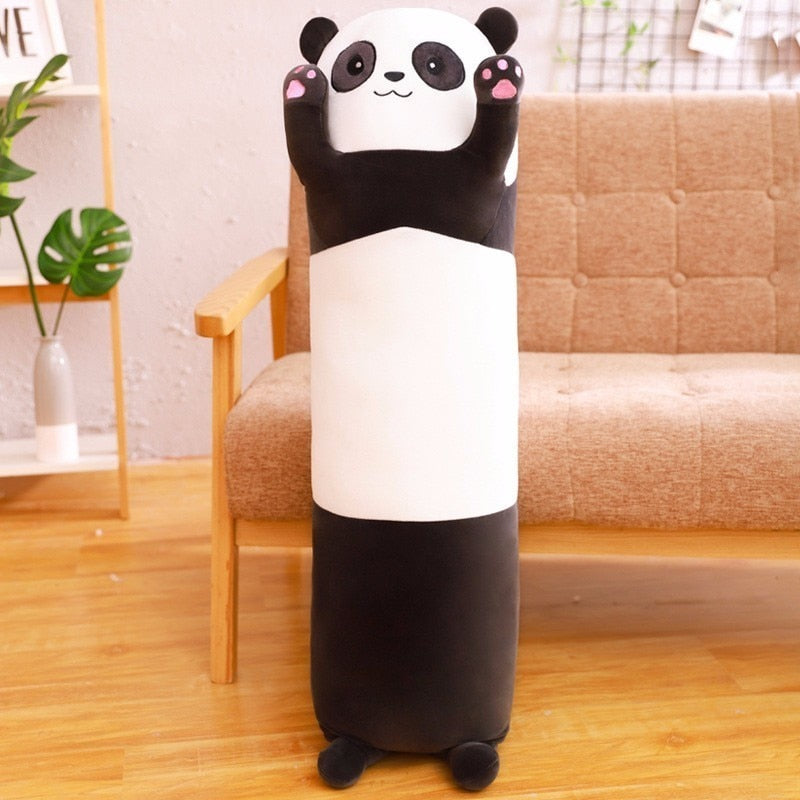 长款熊猫熊软填充毛绒身体枕玩具