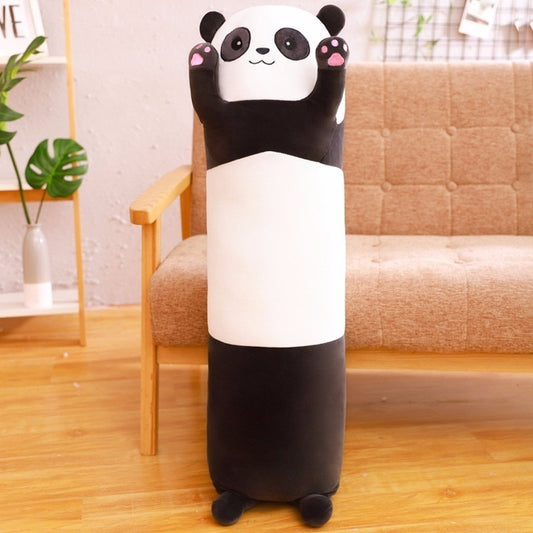 Travesseiro de pelúcia de pelúcia longa com urso panda macio
