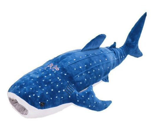 Brinquedo de pelúcia macio de pelúcia tubarão-baleia tamanho completo